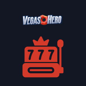 VegasHero ingen innskudds gratisspinn med slotmaskin og 777 symbol.